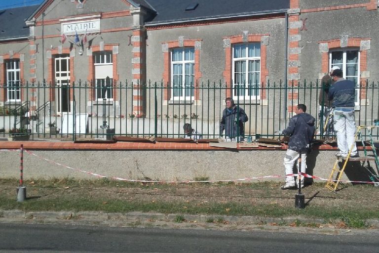 Peinture grilles mairie