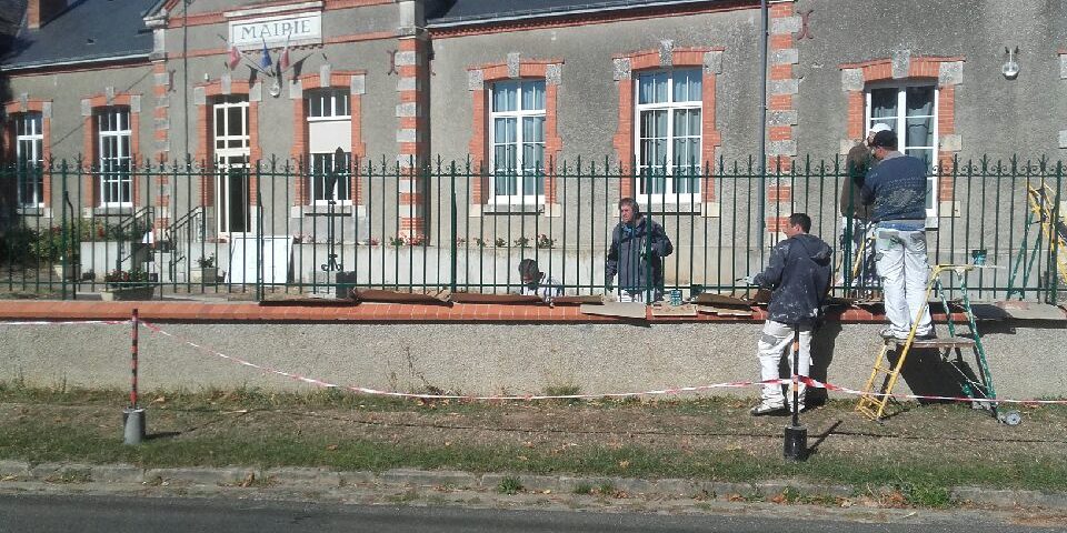 Peinture grilles mairie